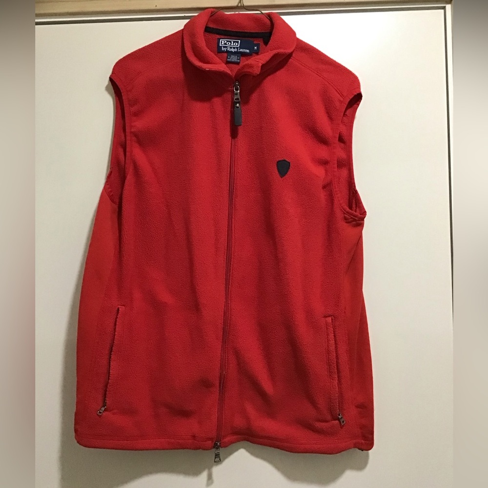 Pre-Loved Polo Ralph Lauren Red Vest - Soft, warm and cozy - M